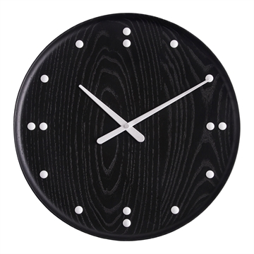 Finn Juhl FJ Clock fra Architectmade - håndlavet i sortmalet asketræ